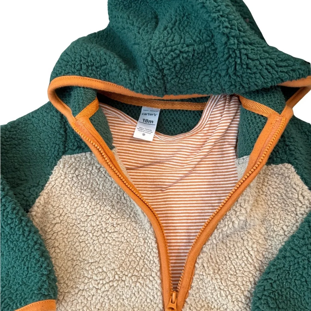 Carter's Green‎ and Cream Kids 3 Piece Matching Set Size 18 Months